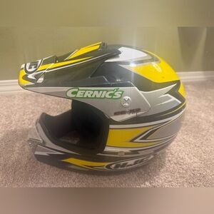 HJC Yellow and Black Motorcycle Helmet
